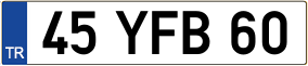 Trailer License Plate